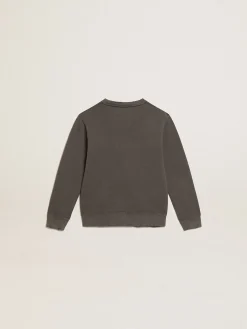 Online Moletom cinza com tratamento desgastado e escrita com cristais Roupas de cima (4-12 years)