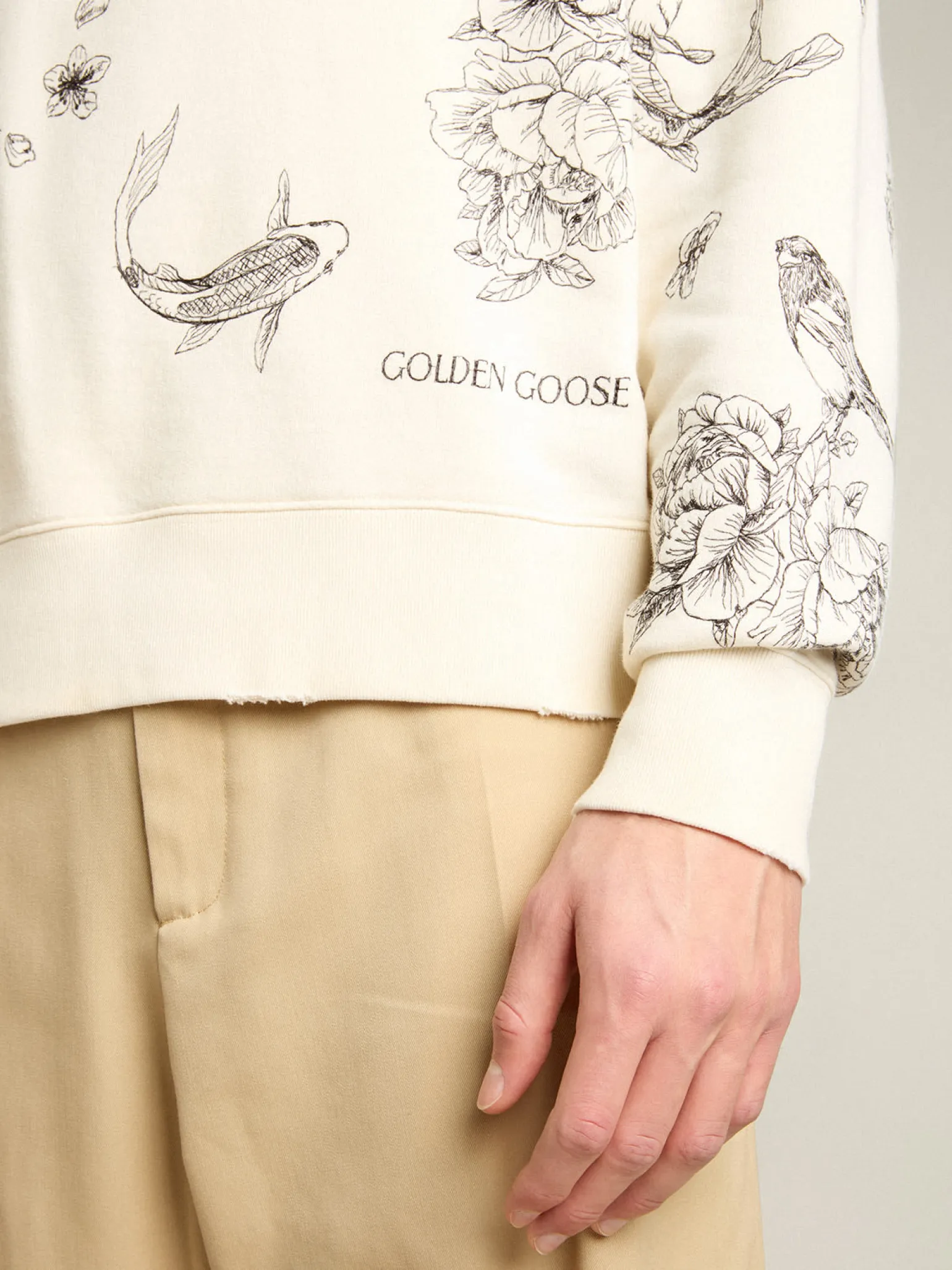 Fashion Moletom CNY cor branco usado MULHER Moletons|Moletons