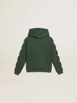 Shop Moletom com capuz verde brilhante Roupas de cima (4-12 years)