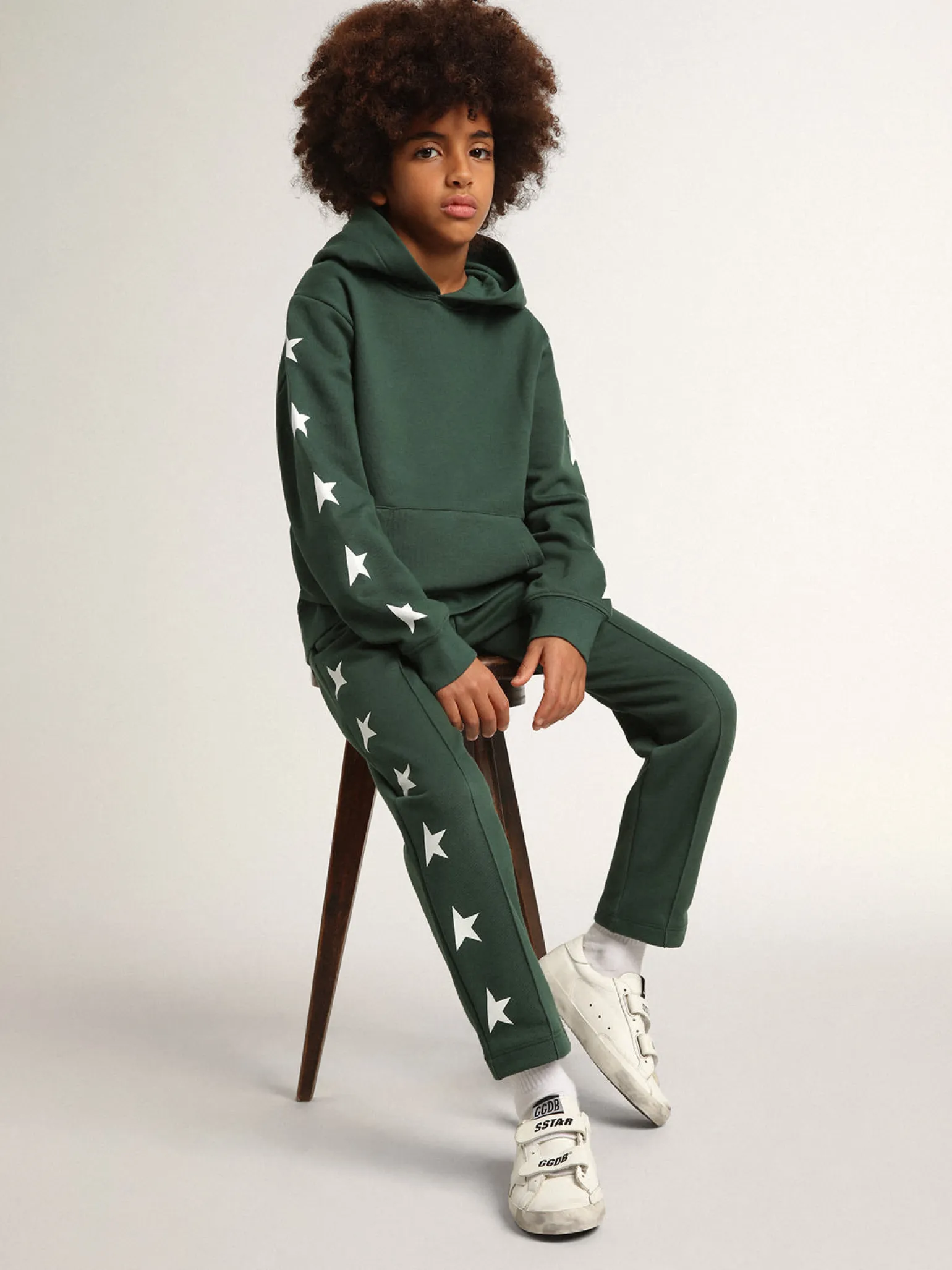 Shop Moletom com capuz verde brilhante Roupas de cima (4-12 years)