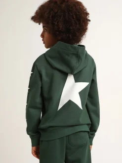 Shop Moletom com capuz verde brilhante Roupas de cima (4-12 years)