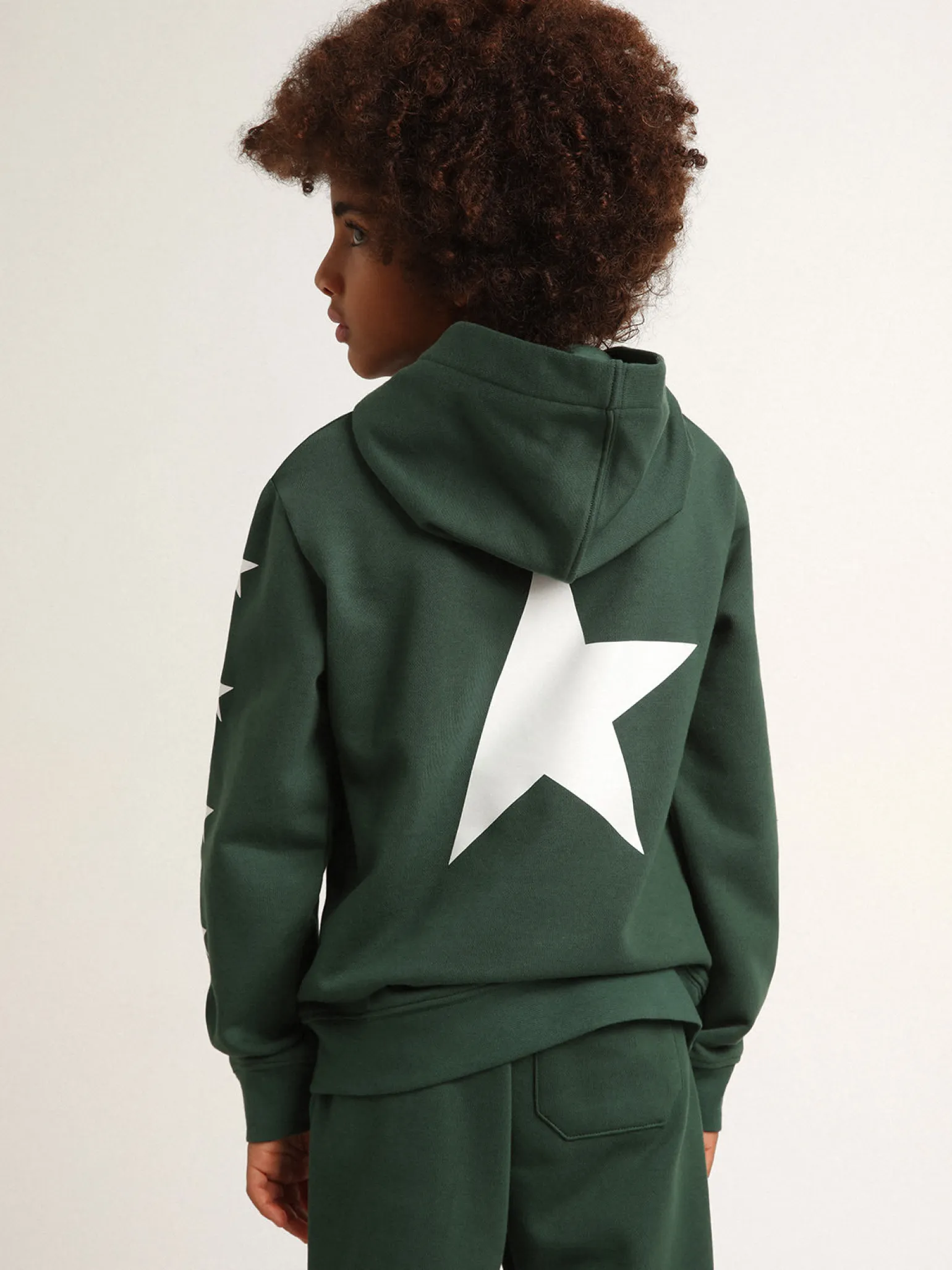 Shop Moletom com capuz verde brilhante Roupas de cima (4-12 years)