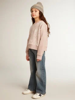 Cheap Moletom cropped de algodão rosa com estampa toile de jouy Roupas de cima (4-12 years)