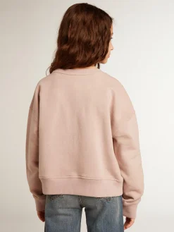 Cheap Moletom cropped de algodão rosa com estampa toile de jouy Roupas de cima (4-12 years)