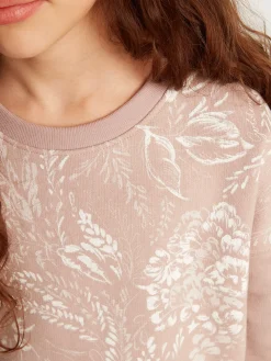 Cheap Moletom cropped de algodão rosa com estampa toile de jouy Roupas de cima (4-12 years)