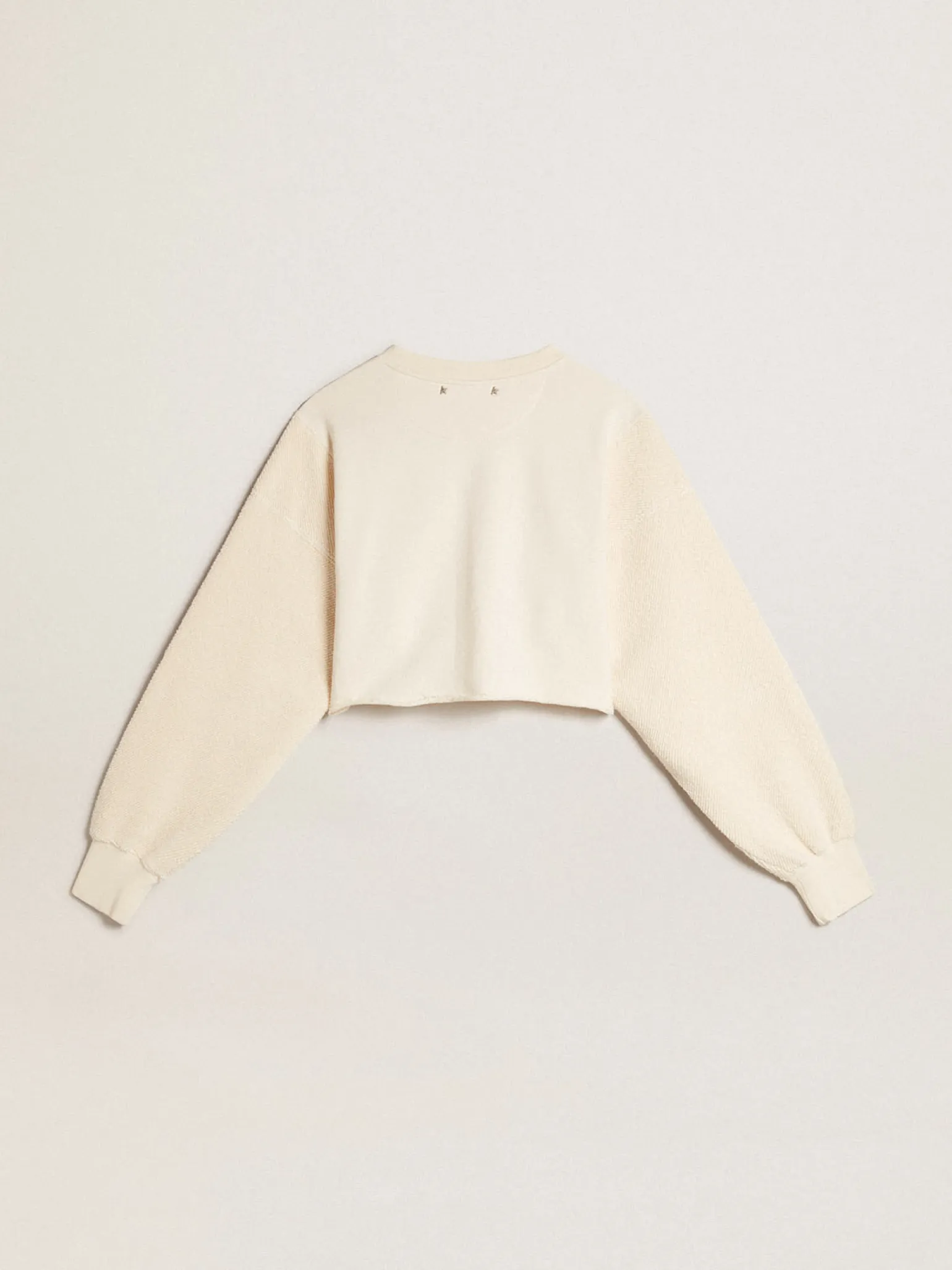 Clearance Moletom cropped de algodão branco usado MULHER Moletons