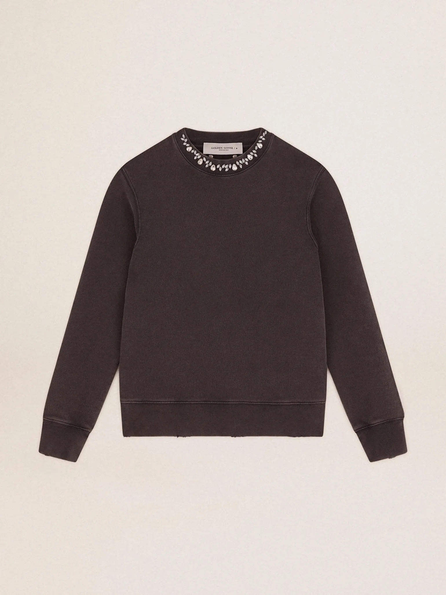 Store Moletom feminino cinza antracite com cristais MULHER Moletons