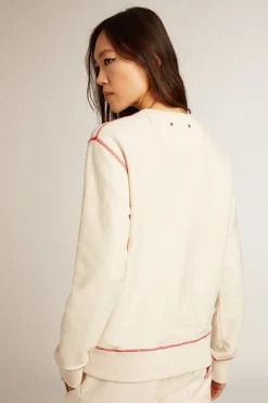 Best Sale Moletom Feminino na cor branco heritage com logo CNY MULHER Moletons