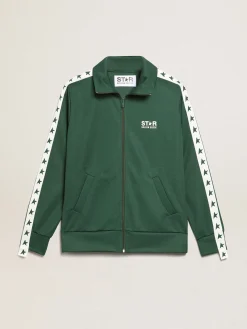 Cheap Moletom feminino verde brilhante com zíper MULHER Moletons