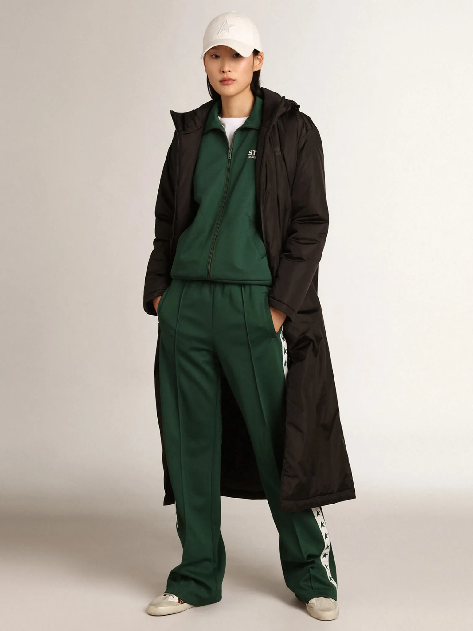 Cheap Moletom feminino verde brilhante com zíper MULHER Moletons
