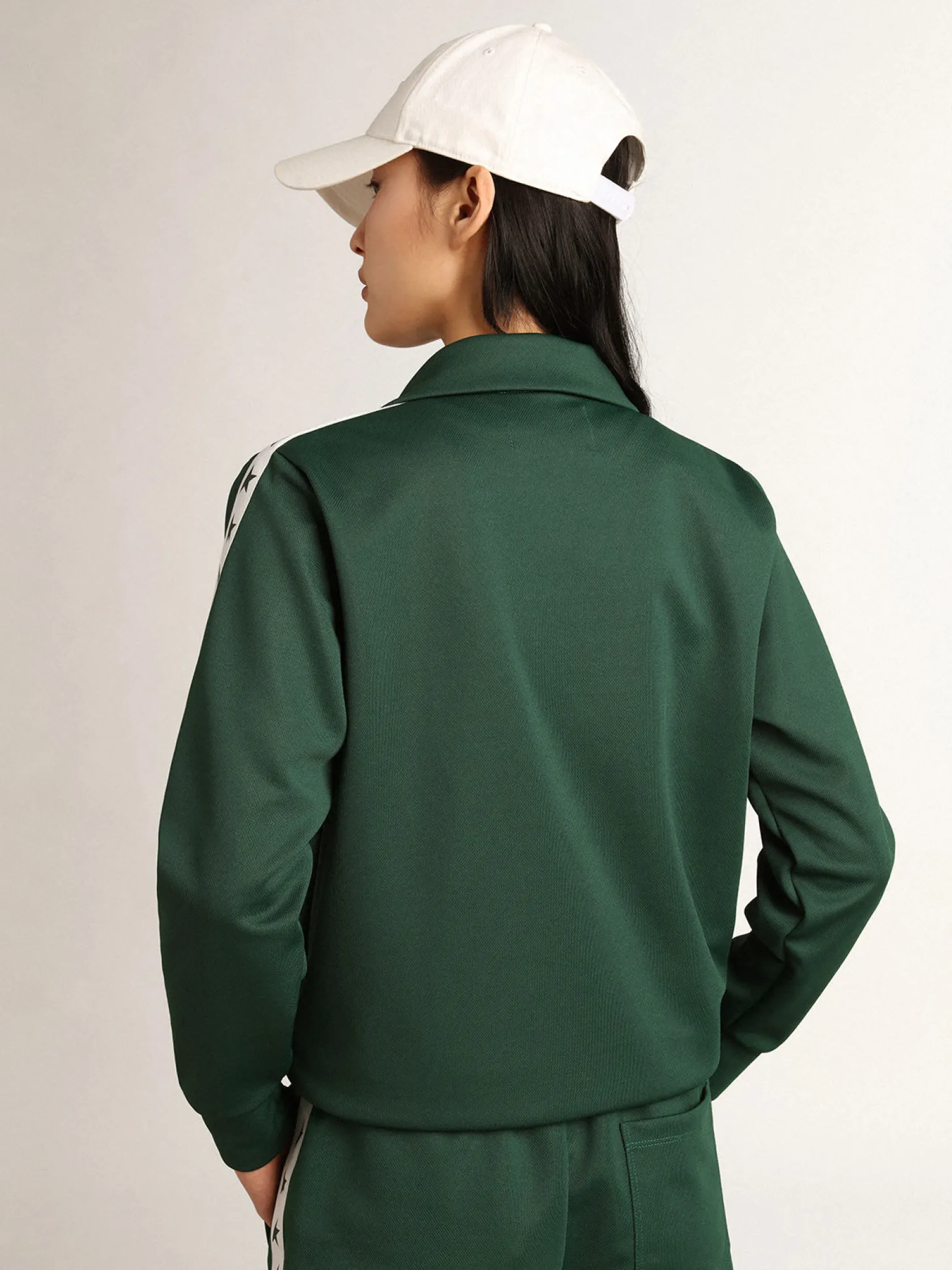 Cheap Moletom feminino verde brilhante com zíper MULHER Moletons