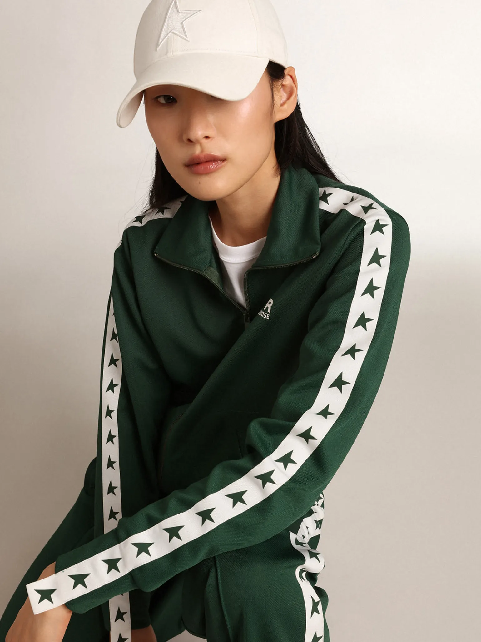 Cheap Moletom feminino verde brilhante com zíper MULHER Moletons