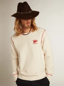 Cheap Moletom Masculino na cor branco heritage com logo CNY Moletons