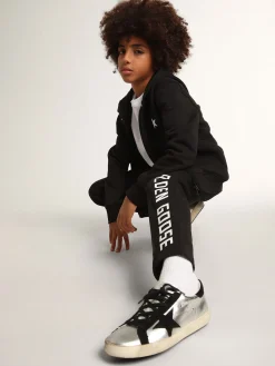 Best Moletom preto com capuz e estrela e logo brancos em contraste Roupas de cima (4-12 years)|Roupas de cima (4-12 years)