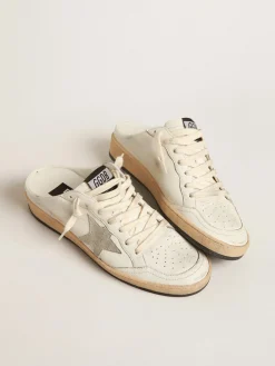 Flash Sale Mule Ball Star de napa com estrela de suede cinza gelo MULHER Ball Star