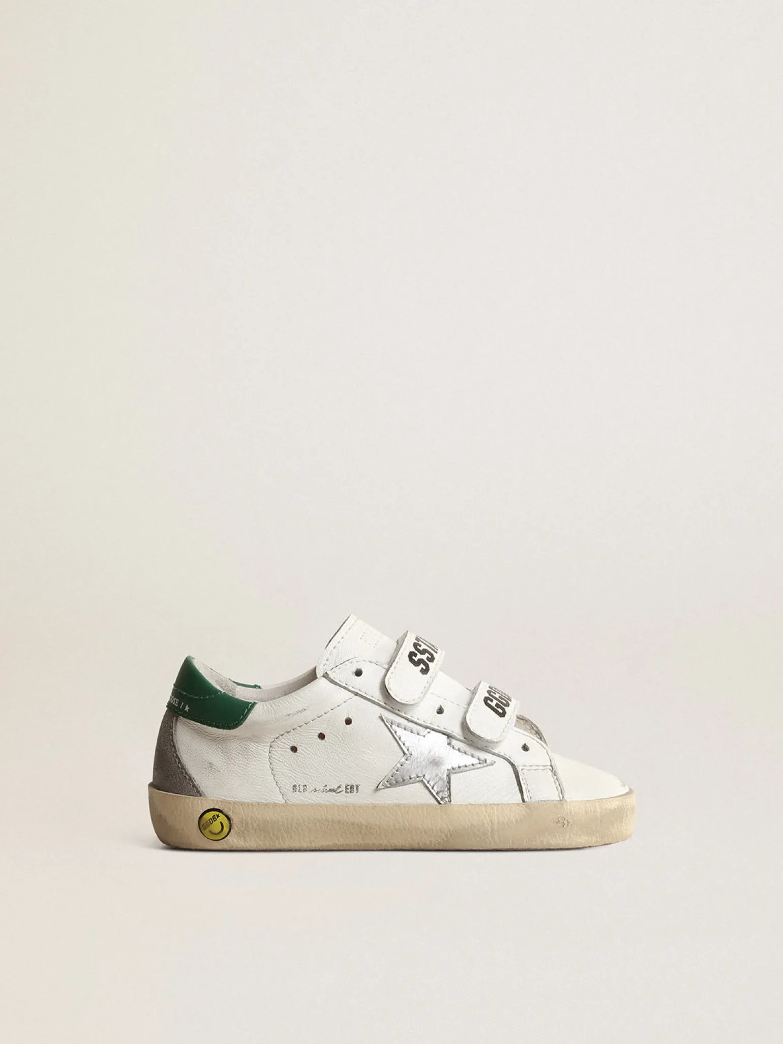 Shop Old School Junior com estrela de couro metálico e talão verde Meninas pequenas (1-3 anos)|Meninos pequenos (1-3 anos)