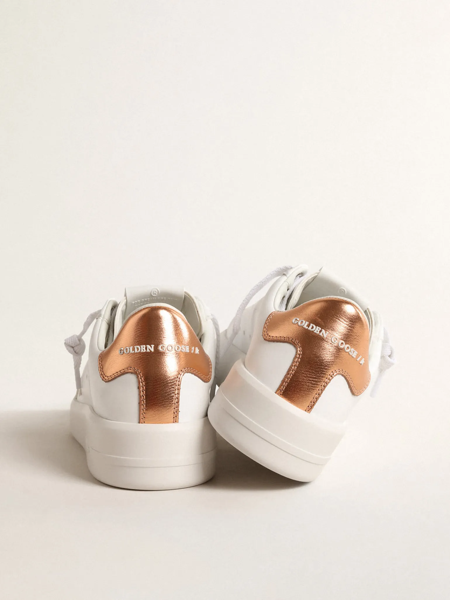Fashion Purestar de base vegetal com talão de couro metálico bronze MULHER Beachwear|Purestar