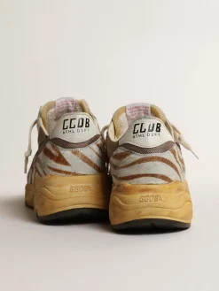 Cheap Running Sole LAB masculino de tecido marrom e couro cavalinho Running Sole