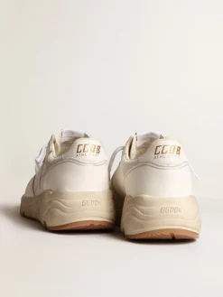 Discount Running Sole masculino de tela e napa brancas Running Sole