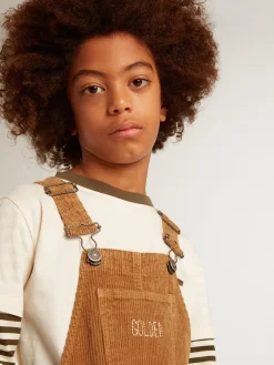 Best Sale Salopete de algodão com efeito aveludado cor de cortiça Roupas de cima (4-12 years)|Roupas de cima (4-12 years)