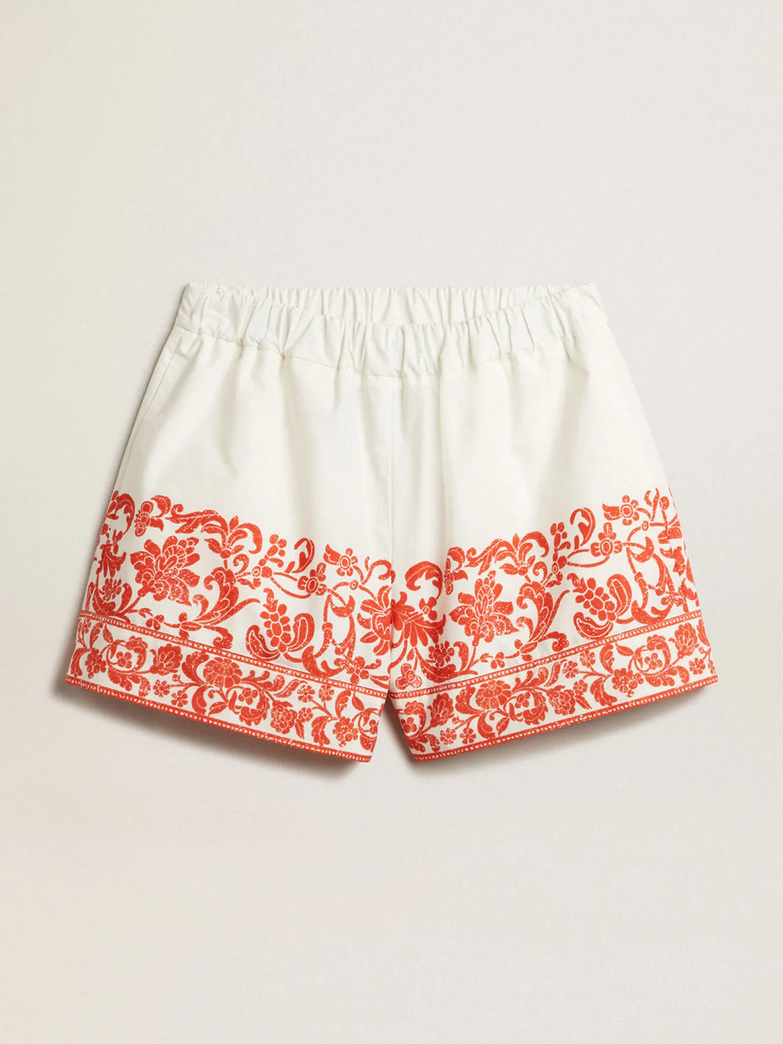 Best Short de algodão com estampa da estação MULHER Beachwear|Saias e Shorts