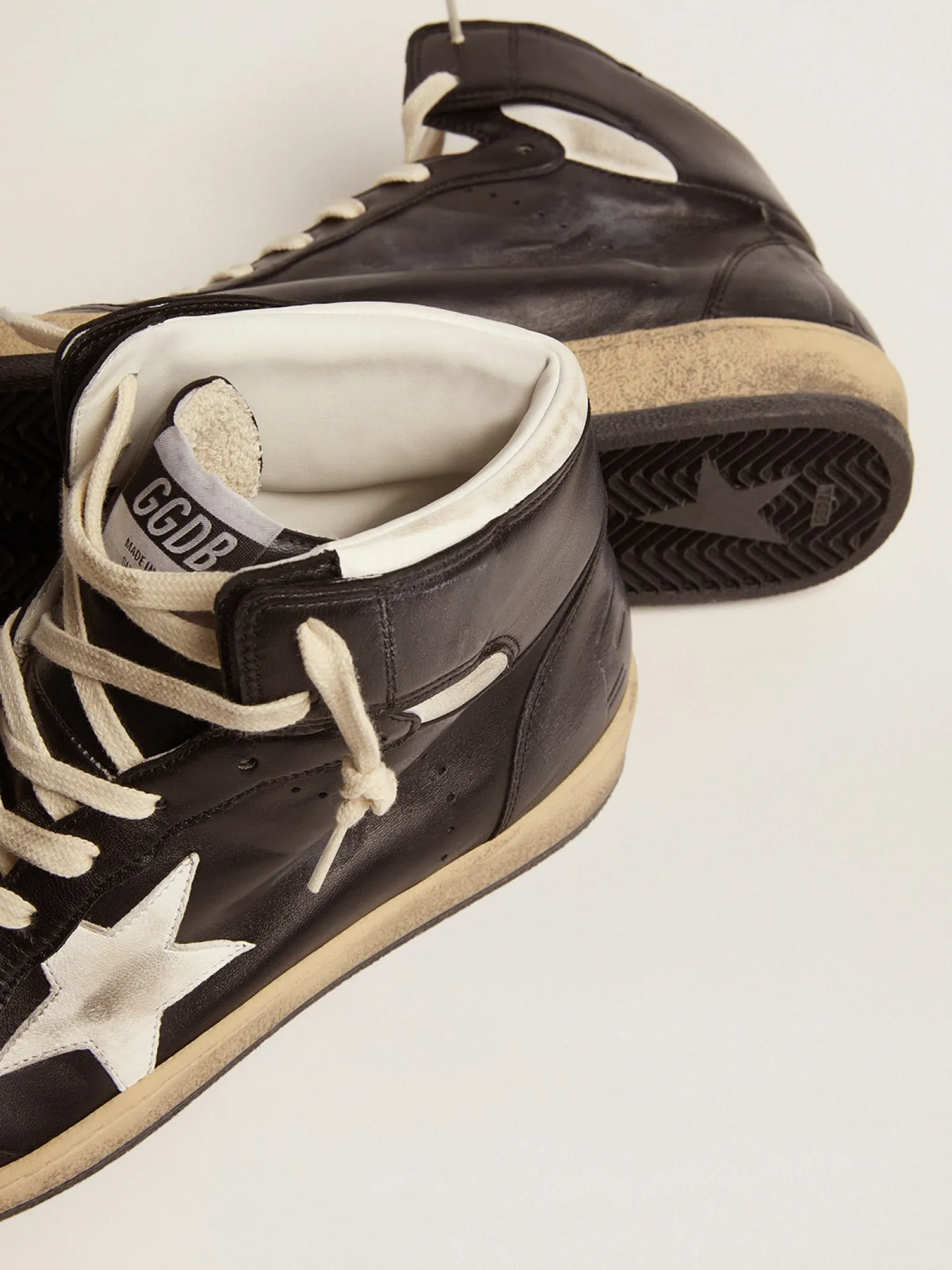 Store Sky-Star masculino de napa preta com estrela branca Sky-Star