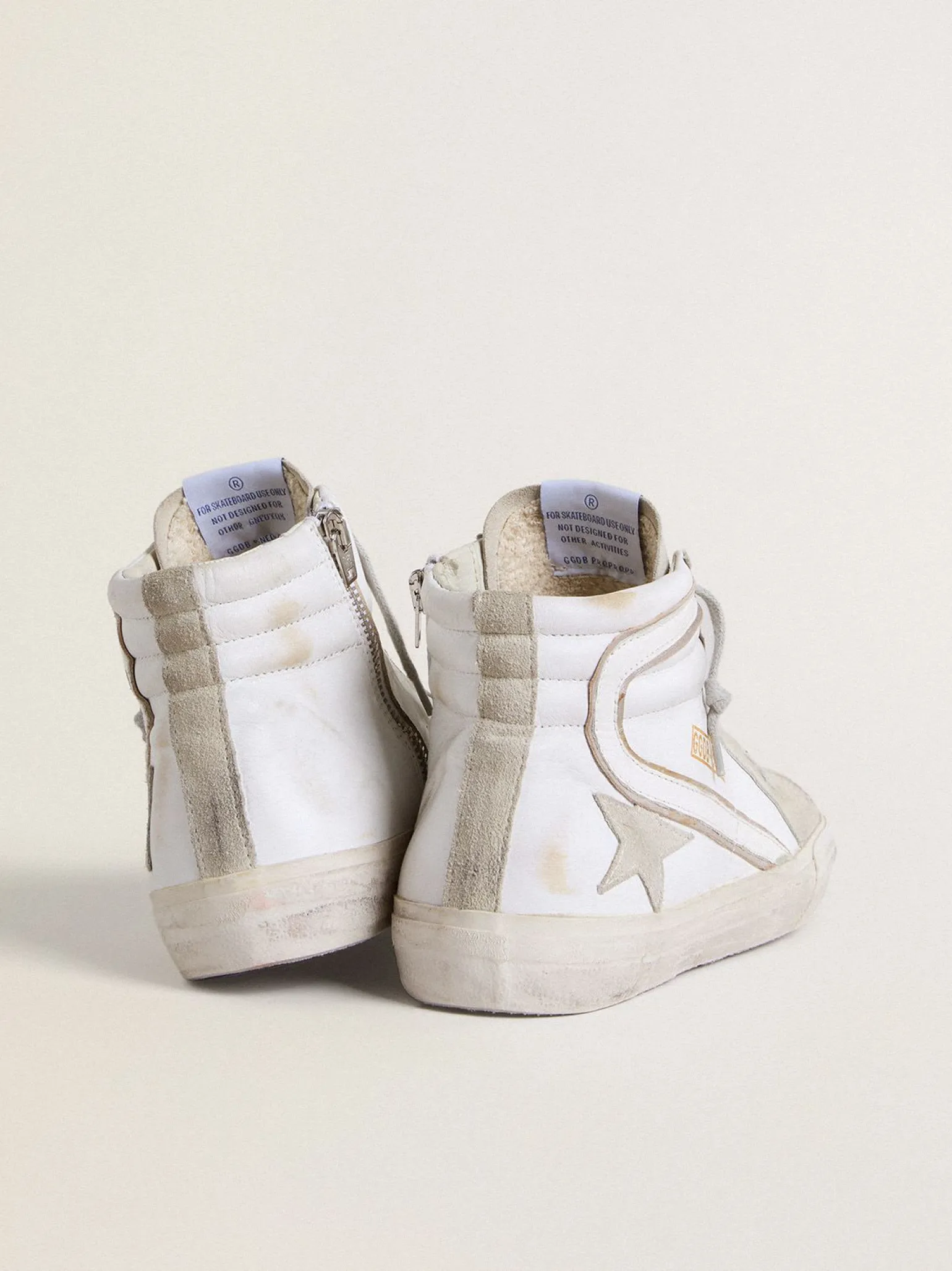 Discount Slide masculino de couro com detalhes de suede Slide
