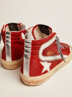 Outlet Slide Penstar masculino de suede vermelho Slide