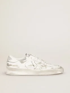 Hot Stardan Masculino branco de couro Stardan