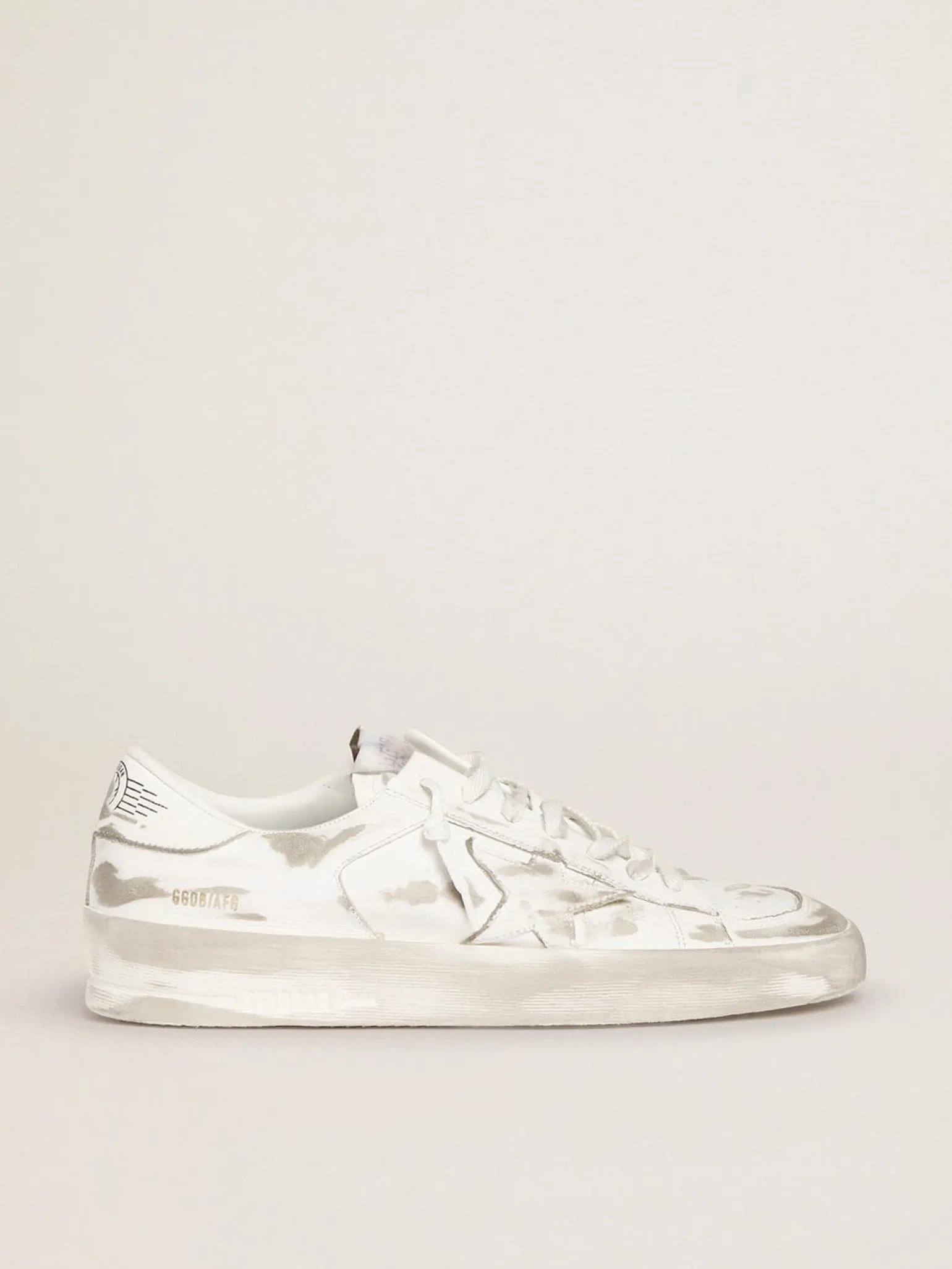 Hot Stardan Masculino branco de couro Stardan