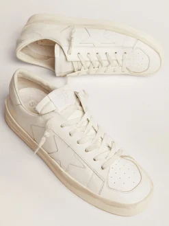 Best Sale Stardan masculino de couro branco Stardan