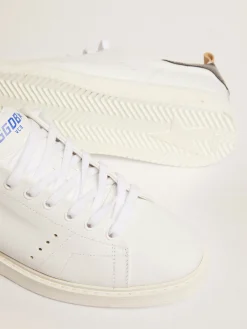 Store Starter Masculino de naplak branco com talão de couro envernizado Starter