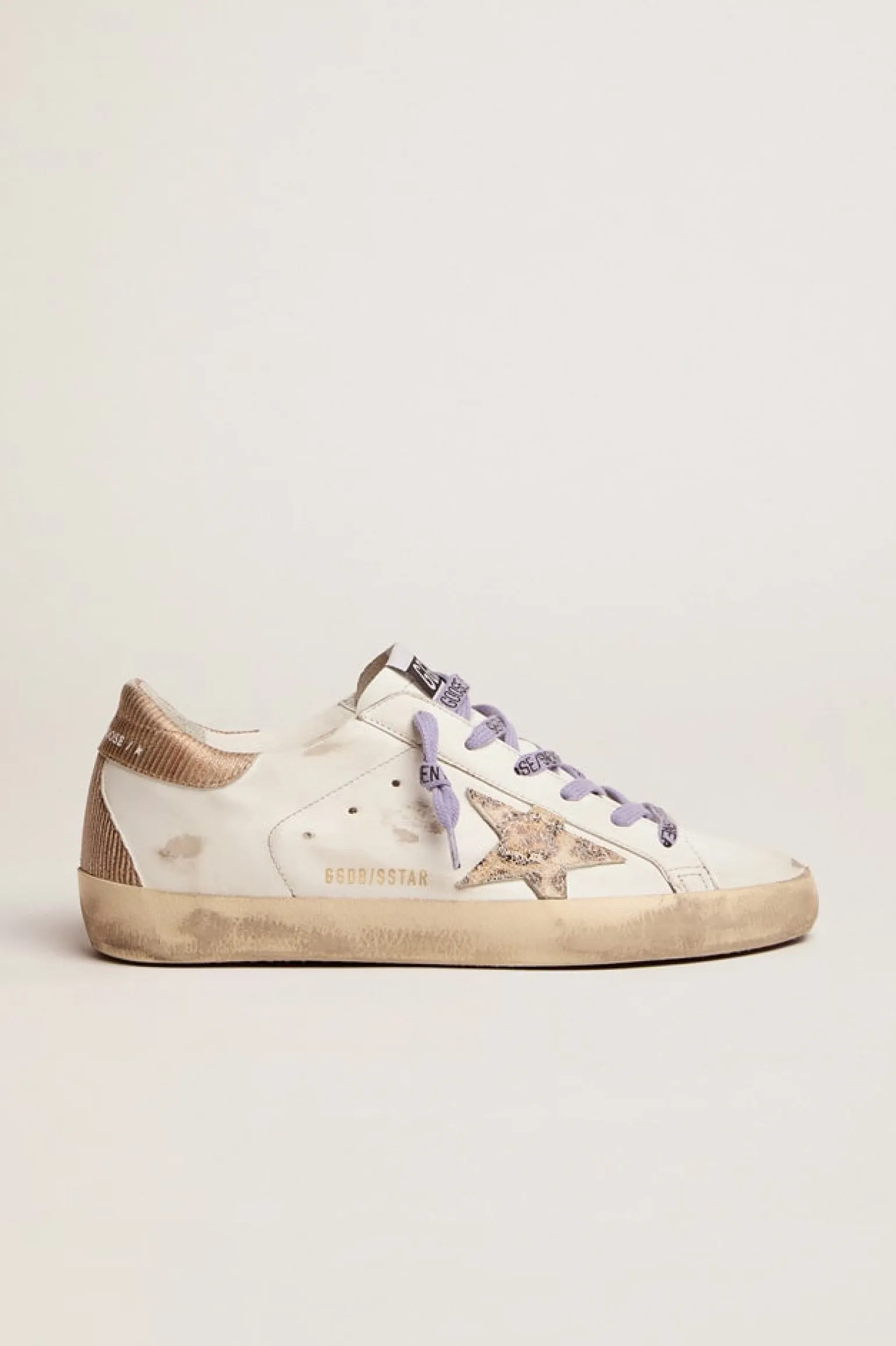 Cheap Super-Star com estrela de suede leopardo e talão efeito veludo areia MULHER Super-Star