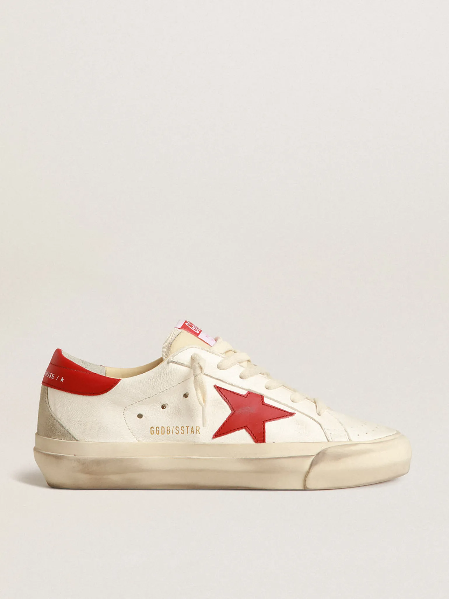 Fashion Super-Star Feminino LTD de napa com estrela e talão vermelhos MULHER Super-Star