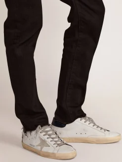 Online Super-Star masculino com estrela de suede e talão azul Super-Star