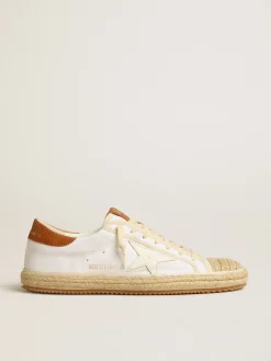 Sale Super-Star Masculino LTD de lona com estrela de couro branco e biqueira de ráfia Beachwear|Super-Star
