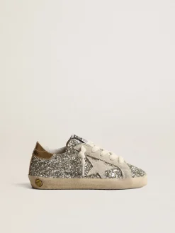 Discount Super-Star Young de glitter com estrela de suede e talão dourado Meninas (4-10 anos)