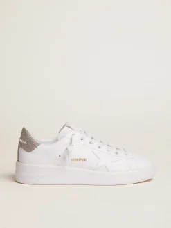 Cheap Tênis Purestar com talão de glitter prateado MULHER Purestar