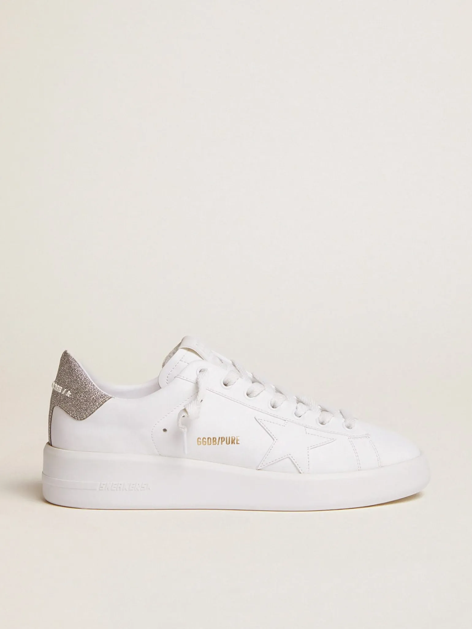 Cheap Tênis Purestar com talão de glitter prateado MULHER Purestar