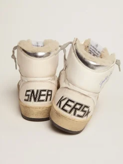 Store Tênis Sky-Star feminino com assinatura no tornozelo e forro de shearling MULHER Sky-Star