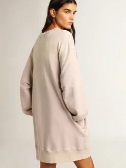 Discount Vestido de moletom rosa pálido com tratamento desgastado MULHER Vestidos e macacões