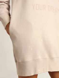 Discount Vestido de moletom rosa pálido com tratamento desgastado MULHER Vestidos e macacões