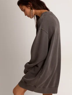 Flash Sale Vestido moletom feminino com logo cinza MULHER Vestidos e macacões