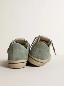 Shop V-Star de suede verde militar com estrela de couro metálico V-Star