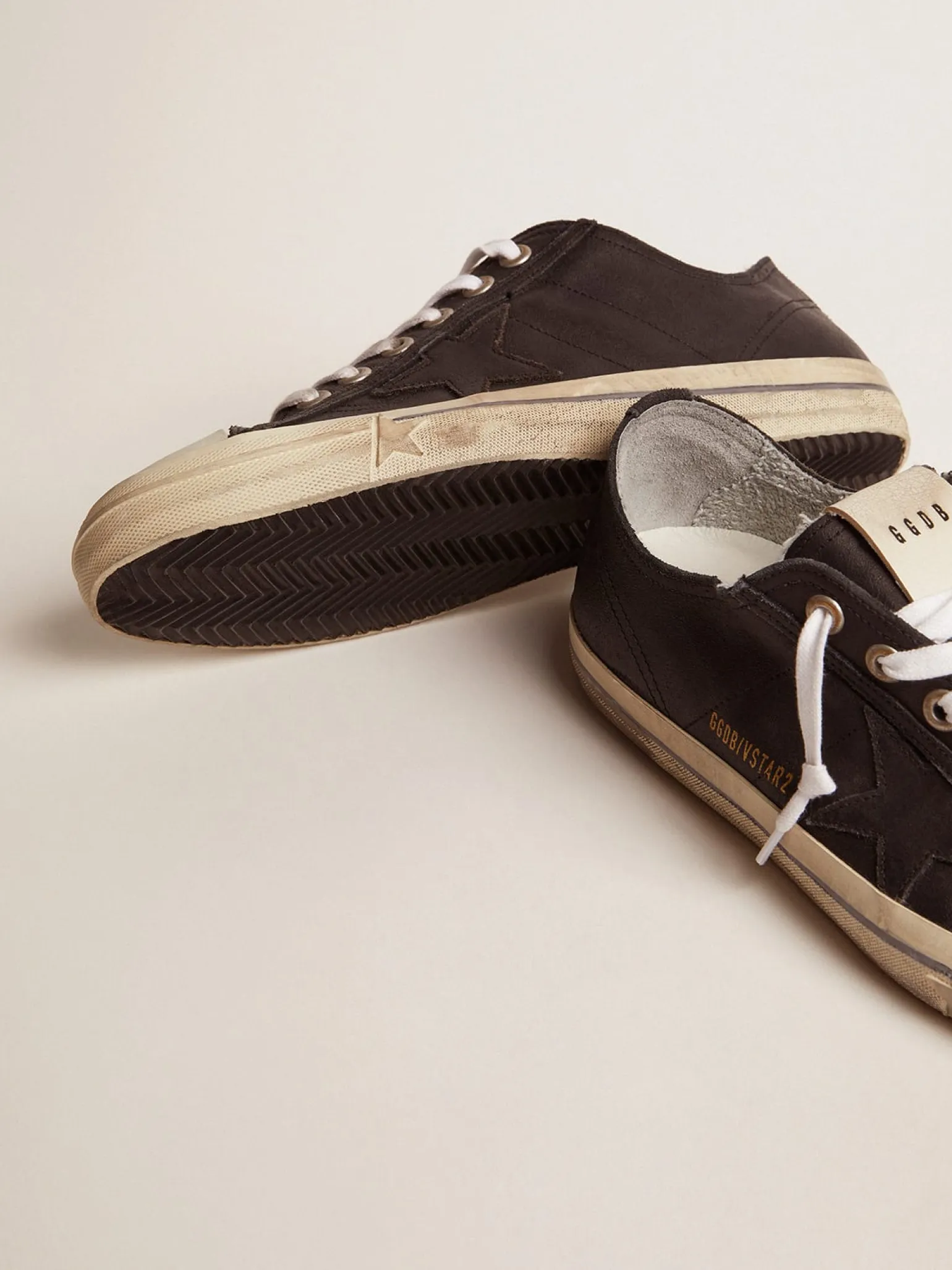 Discount V-Star masculino de couro preto com estrela de couro V-Star