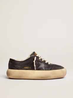 Best Sale Women's Space-Star shoes in quilted nylon with shearling lining MULHER Space-Star