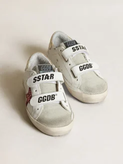 Cheap Young Old School com estrela de glitter rosa e talão cor platina Meninas (4-10 anos)
