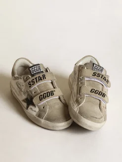 Best Sale Young Old School de napa branca com inserções havana-rosado Meninas (4-10 anos)|Meninos (4-10 anos)