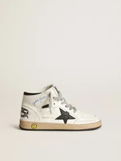 Discount Young Sky-Star de napa branca com estrela e talão pretos Meninas (4-10 anos)|Meninos (4-10 anos)